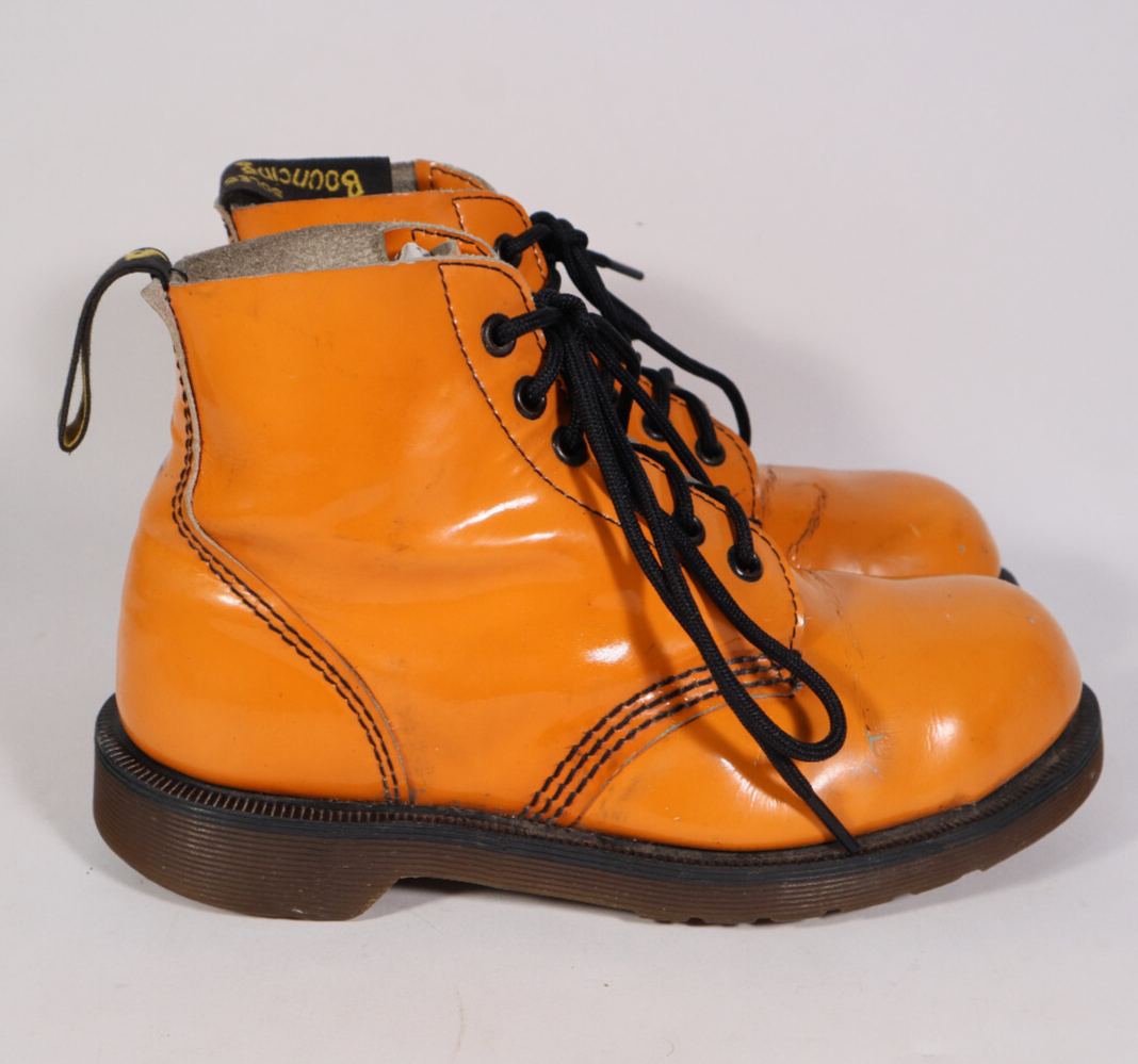 Vintage Dr. Martens Women's UK4 US6 Orange Patent Leather Boots Vintage Dr. Martens Women's UK4 US6 Orange Patent Leather Boots