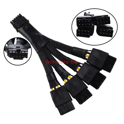 4x GPU 8pin to 16pin (12+4) GPU 8pin Connector PCI-E 5.0 12VHPWR RTX4090 Wire