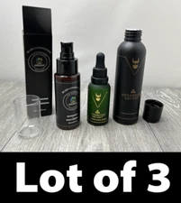 Lot of 3 Beard Care: Beard Conditioner, Night Elixir Oil, Beard Wash NEW OTHER