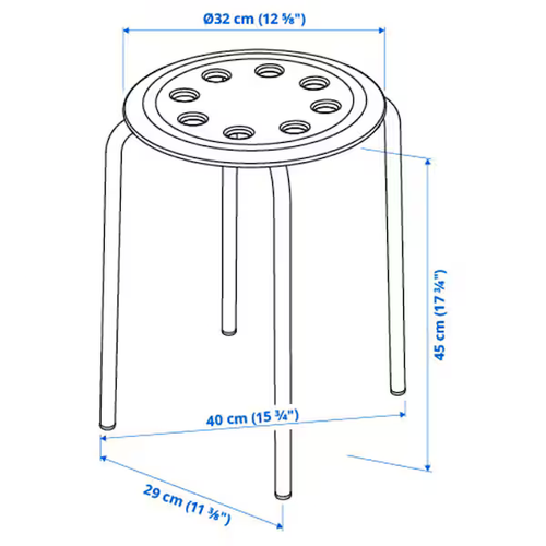 WHITE / BLACK MARIUS METAL STACKABLE FOLDABLE STOOL, HOME, OFFICE. 220Lbs Wgt. - Picture 4 of 12