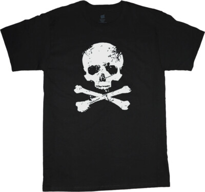 Pirate Skull and Crossbones T-shirt Mens Graphic Tee Clothing Apparel