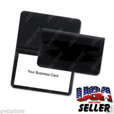 Business Card • License • Credit Card • ID / Mini Thin Black Wallet Holder