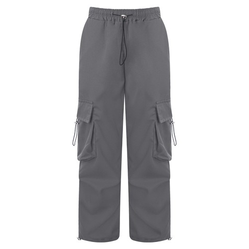Kids Girls Trousers Party Pants Street Cargo Jogging With Pockets Drawstring - Picture 4 of 35