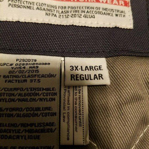 WALLS FR Flame Resistant Insulated Work Jacket Winter coat Heavy Blue Mens 3XL - Picture 5 of 8
