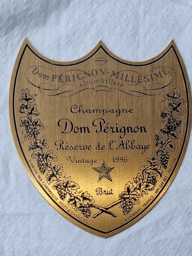 Champagne box plate DOM PERIGNON RESERVE DE L ABBEY VINTAGE 1996 8cm
