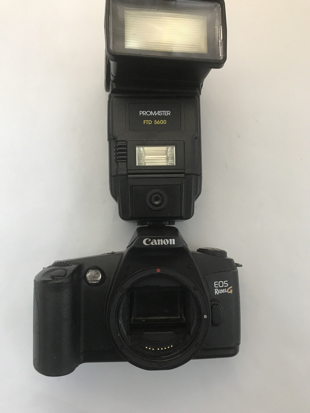 CANON EOS REBEL 35mm Camera With PROMASTER FLASH | eBay