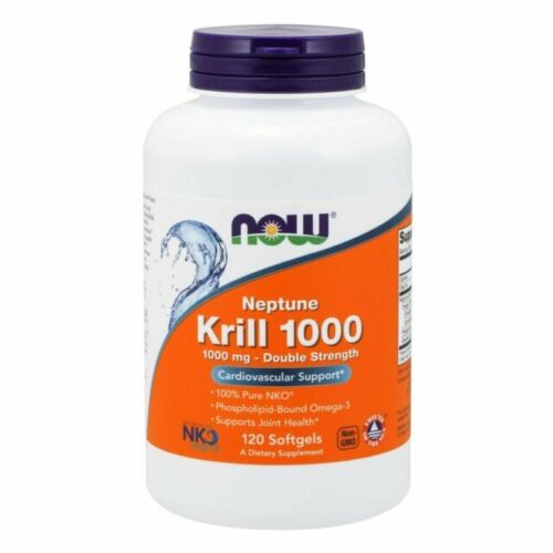 NOW Foods Neptune Krill 1000 Double Strength Dietary Supplement - 120 Softgels