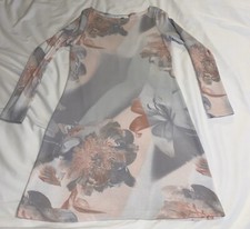 Nurture Pastel Floral Long Sleeve Dress Medium Made in USA