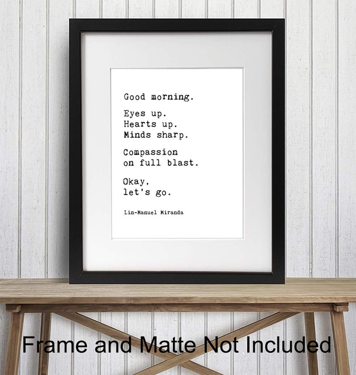 Lin Manuel Miranda Good Morning Merch Poster Motivational Wall