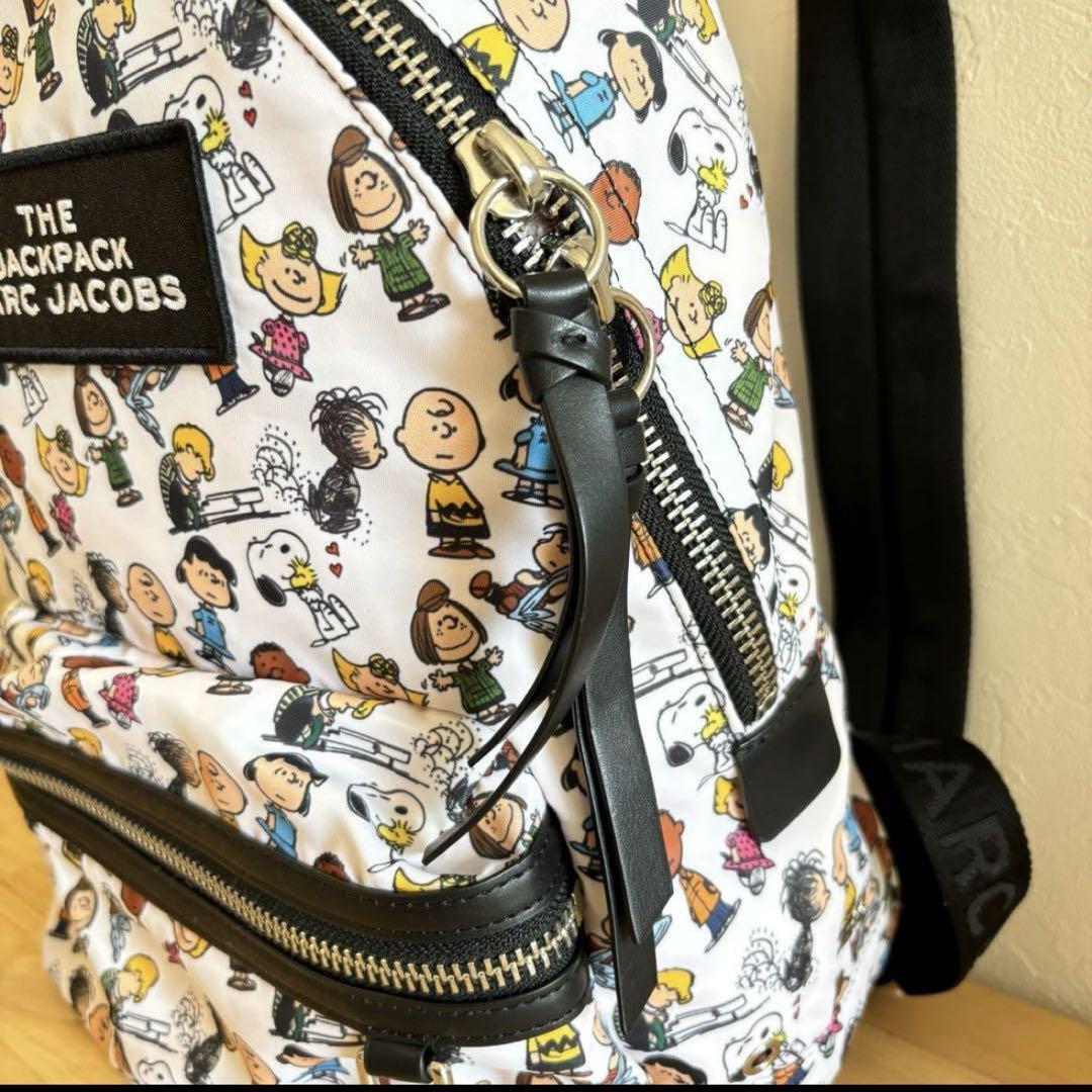 MARC JACOBS Used THE BACKPACK Snoopy Pattern White Rare MARC JACOBS Used THE BACKPACK Snoopy Pattern White Rare