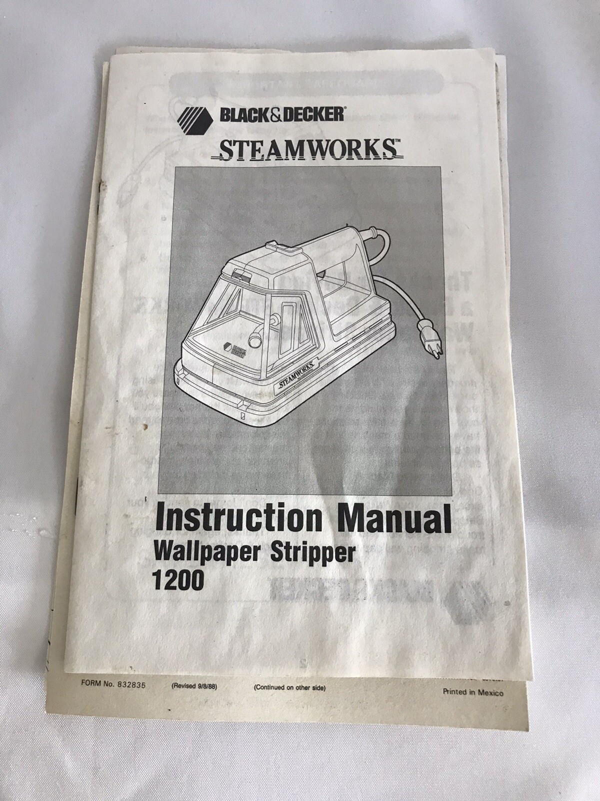 Black Decker Steamworks Wallpaper Stripper Remover Model 1200