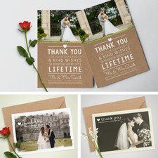 Personalised Wedding Thank You cards inc Envelopes (Z3)