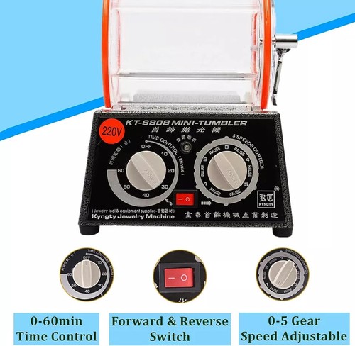 Rotary Tumbler Jewelry Polisher Finisher Tumbling Machine Stone Polishing Beads - Picture 10 of 16