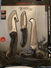 WINCHESTER XP SUPERLIGHT 3 PIECE COMPREHENSIVE FIXED BLADE KNIFE SET &  SHEATH