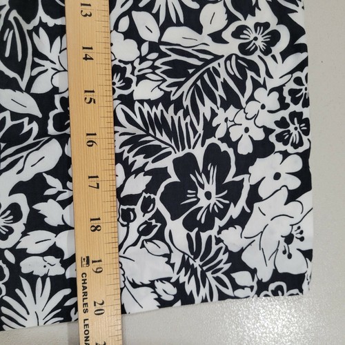 Casual Corner Womens Skirt Cotton Black White Flowers Lined Pocket Size 10 - Picture 11 of 11