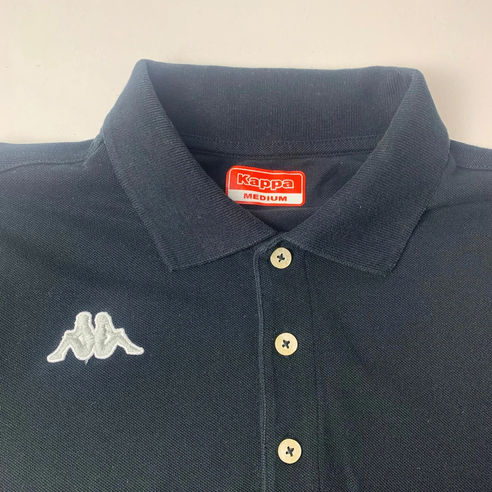 Women’s KAPPA Black Polo Shirt / Medium Tall / Embroidered - Image 3 of 4