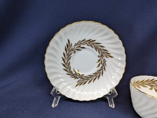 Minton Golden Symphony Cups & Saucers White H-4919 EXC: Multiples Avail - Picture 3 of 6