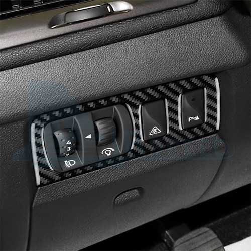 For Renault Megane Fluence 2009-2014 Carbon Fiber Headlight Switch Button Trim - Picture 7 of 10