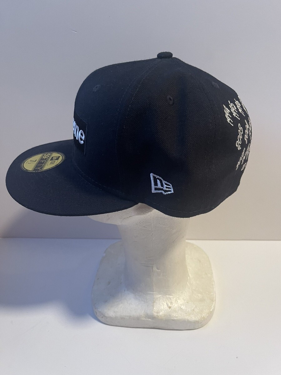 Supreme Champions Box Logo New Era Black Cap Hat 7 1/2 Navy Supreme Champions Box Logo New Era Black Cap Hat 7 1/2 Navy