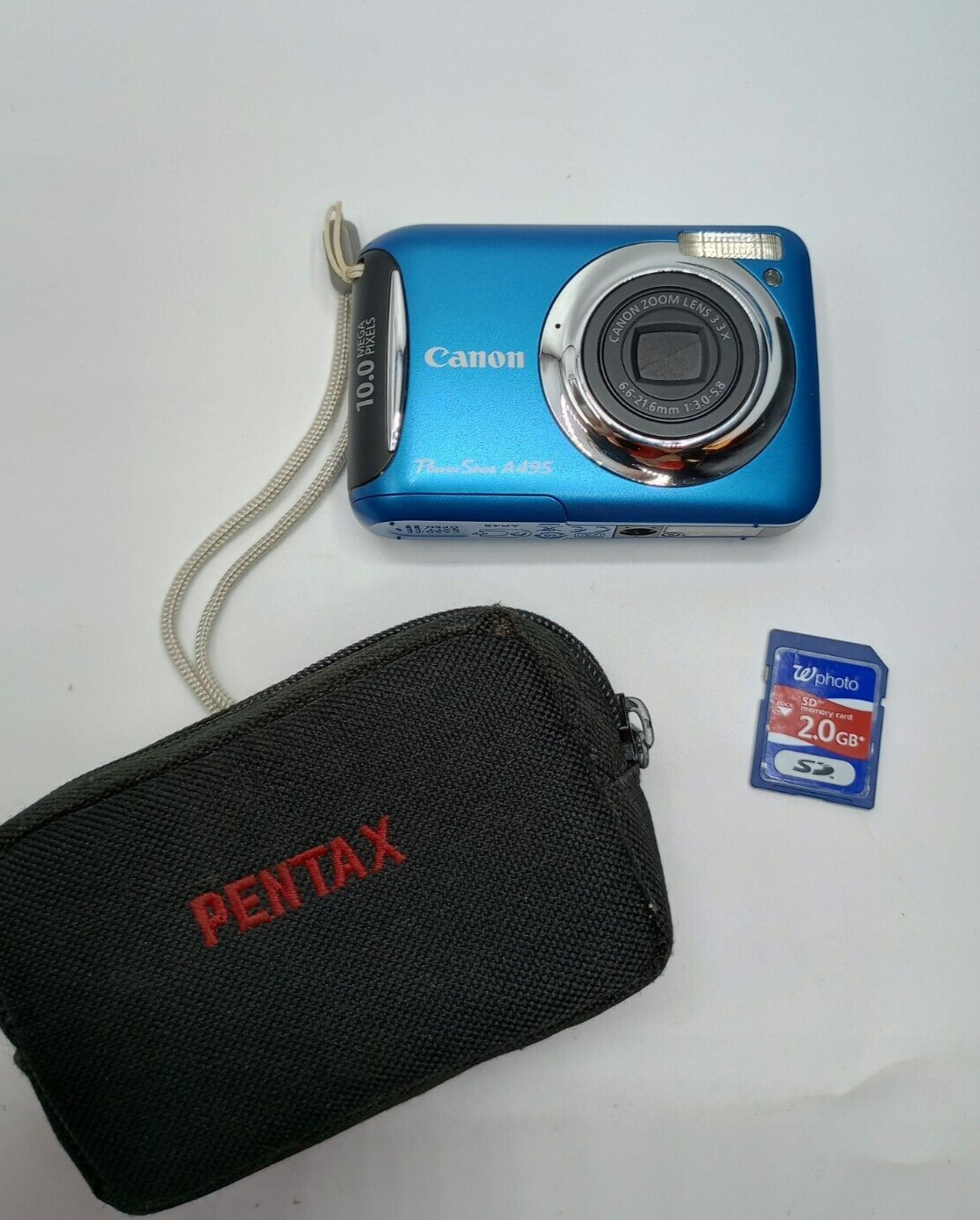 Canon PowerShot A495 10.0MP Digital Camera - Blue for sale online 