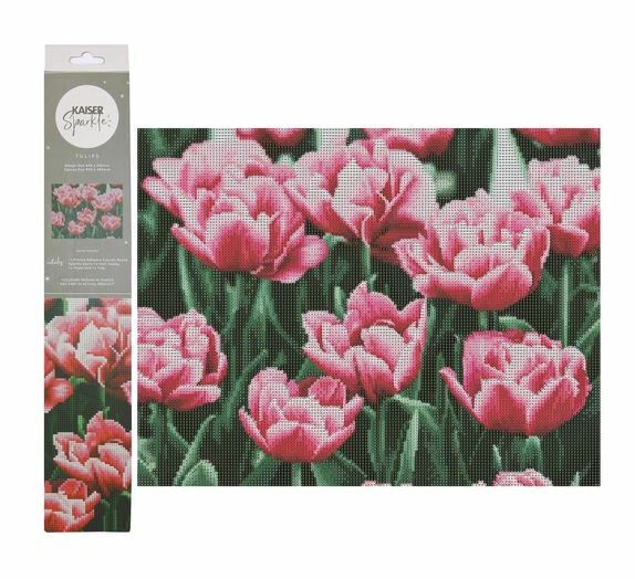 Kaisercraft Diamond Painting Sparkle Kits 40x50cm TULIPS Flowers Full