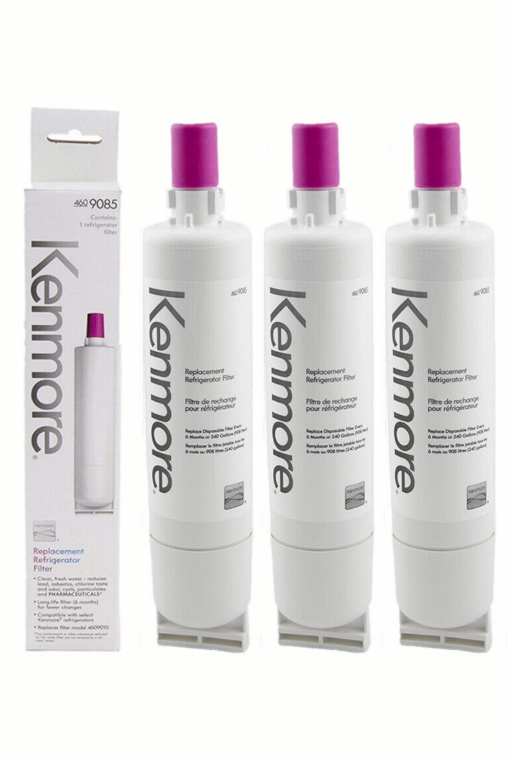 3 pack Kenmore 9085 469085 Replacement Water Filter Refrigerator New eBay