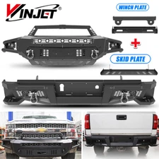 Steel Front/ Rear Bumper Assembly For 2015-2019 Chevy Silverado 2500 HD 3500 HD