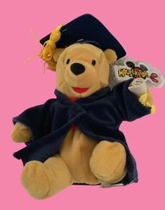 Winnie the Pooh Bear  GRADUATION Bean Bag Plush , 8 inches in height