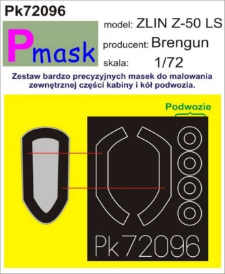 ZLIN Z-50 LS PAINTING MASK TO BRENGUN KIT #72096 1/72 PMASK