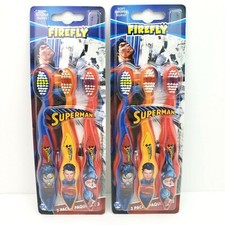 Firefly DC Comics Superman Superhero Kids Boys Soft Toothbrushes 3 Pack Lot of 2
