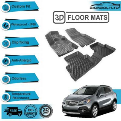 3D Molded Interior Car Floor Mat for RE Buick Encore 2012-UP(Black)