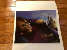 BEAUTY & BEAST Walt Disney World HOLOGRAM Size 14 x 11 FANTASYLAND Grand Opening