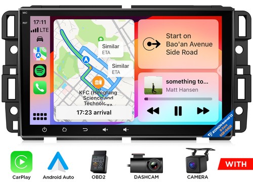 Android 13 6+64 8" Car Stereo Radio CarPLay For GMC Yukon Sierra Chevy Silverado