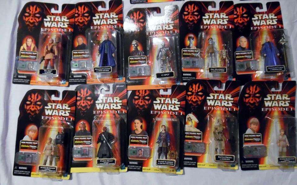 Star Wars Action Figure Lot of 16, EPISODE 1, POTF, Shadow of the Empire, New - Image 2 of 3