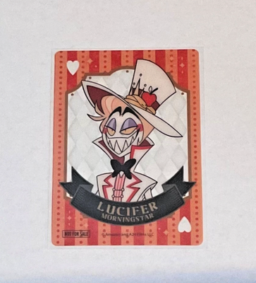 Hazbin Hotel Lucifer Trading Card Holder Playing‑card‑style Clear
