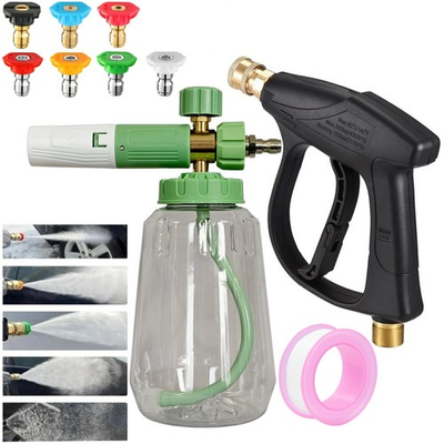#ad Pressure Washer Gun Car Wash Soap Lance Cannon Spray Jet Bottle Snow Foam Kit $25.38