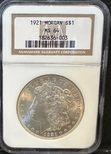 1921 Morgan Silver Dollar NGC MS-64