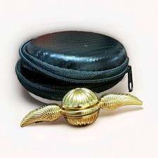 Golden Snitch Metal Fidget Spinner Ball /Carry Case Age 8-11