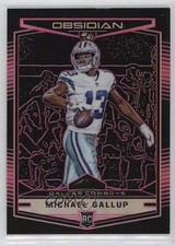 2018 Panini Obsidian Electric Etch Purple 42/75 Michael Gallup #127 l3a
