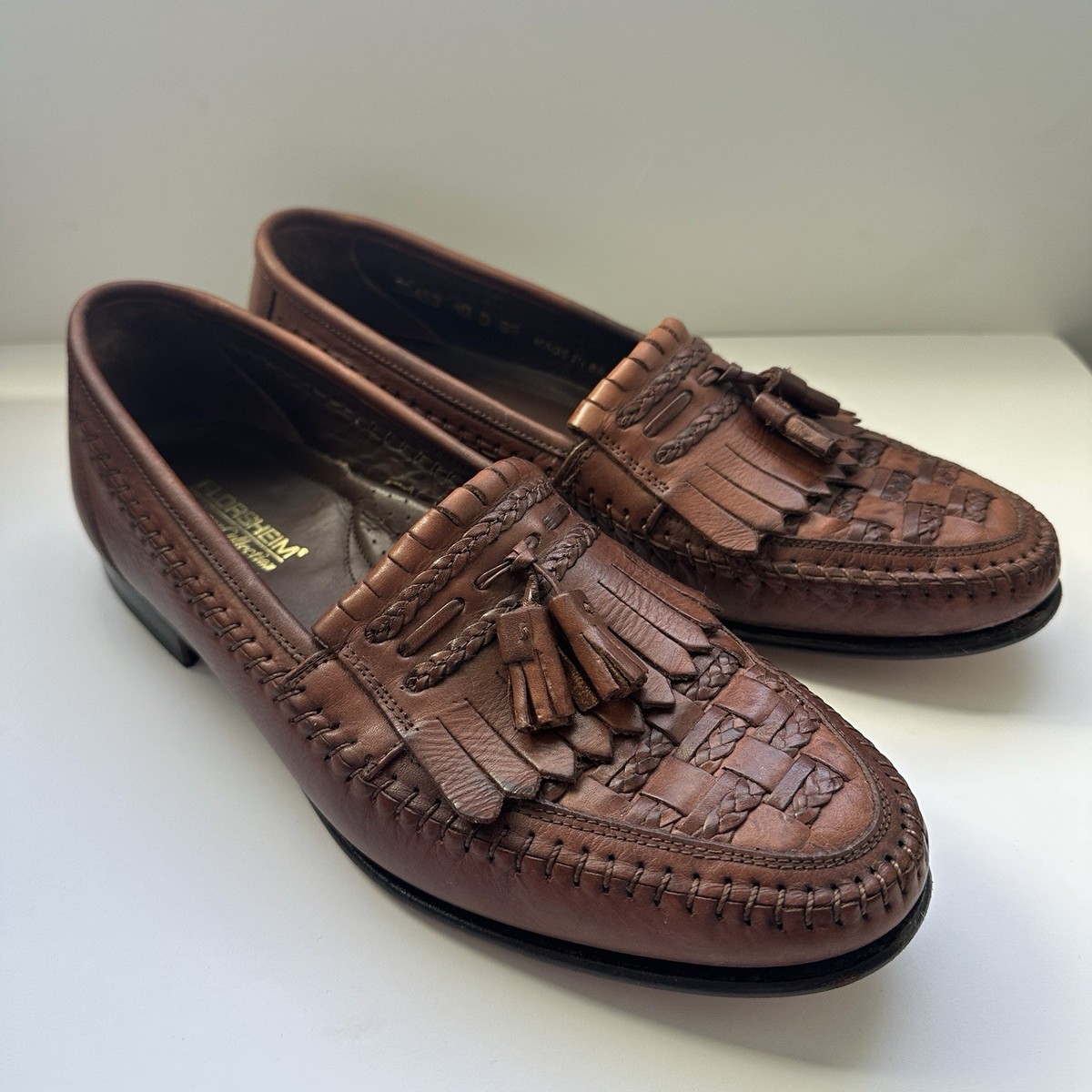 FLORSHIEM MEN\'S HAND SEWN BRAIDED TASSEL LUXURY LOAFERS  (NWOT) FLORSHIEM MEN main image 2