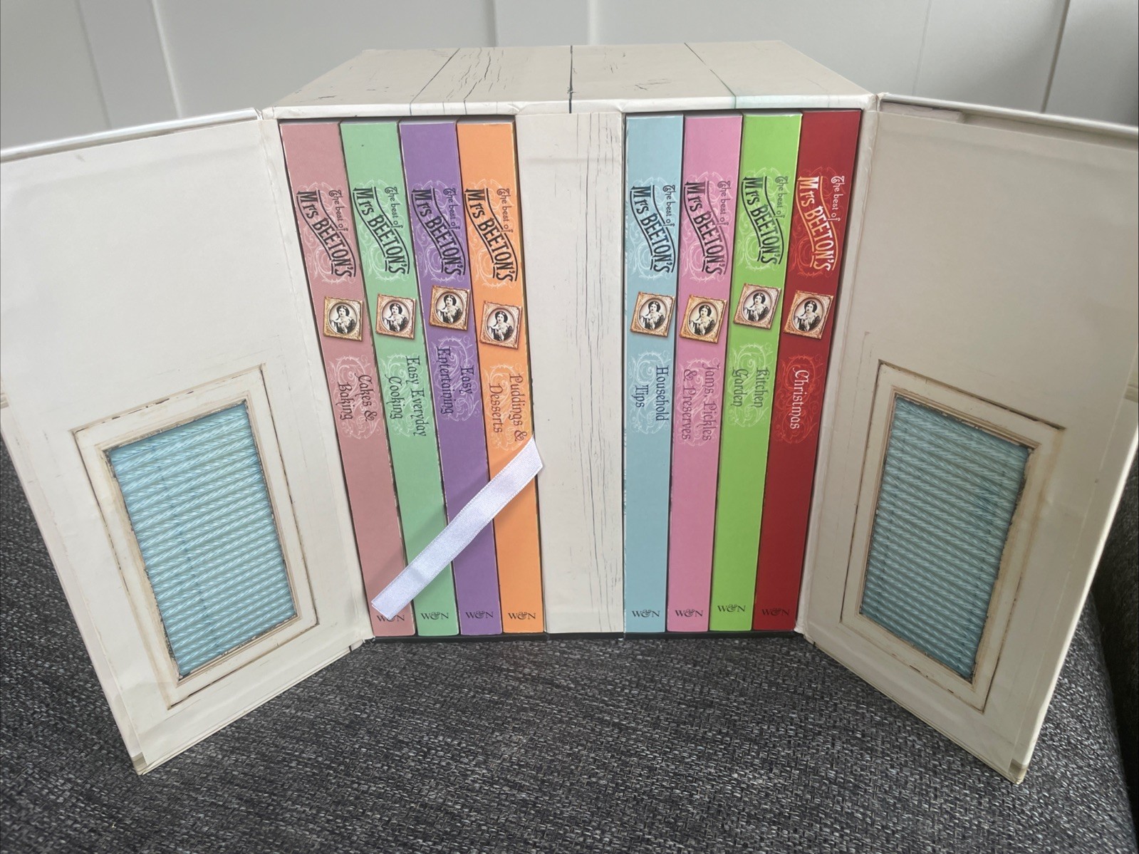 The Best Of Mrs Beeton's Book Box Set x 8 Household Tips Baking Cooking Cupboard