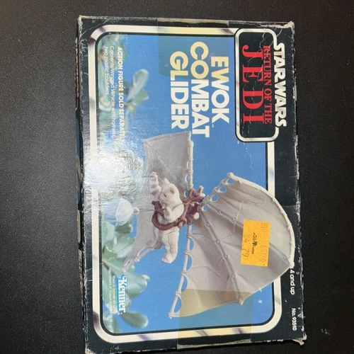 1984 Star Wars Ewok Combat Glider Complete W/Box  + Ewok Action Figure Original