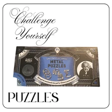 Professor Puzzle Einstein E=mc2 Theory Metal Brain Teaser Puzzles Set Of 3 Gift