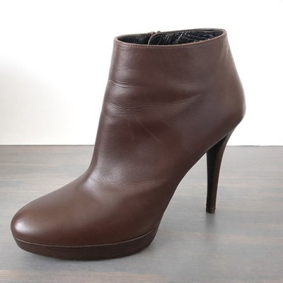 Stuart Weitzman High Heel Platform Bootie Brown Stiletto Ankle Boot 8.5B Spain