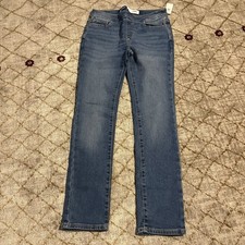 Old Navy Girls L 10-12 Med Wash Skinny Built-In Tough Pull-On Jeans NWT