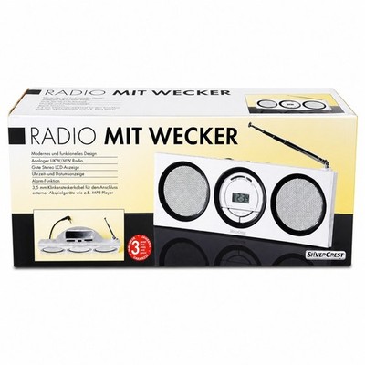 SilverCrest Radio with Alarm Clock - Retro Design with LCD Display!  
