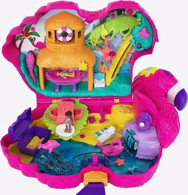 Polly Pocket - Flamingo Party Spielset mit 26 Überraschungen HGC41 Mattel NEU - Bild 1 von 4