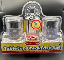 Melissa Doug Tabletop Breakfast Caddy Set Retired Pretend Play Food RARE NEW