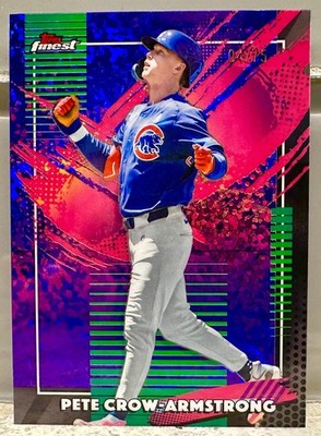 JERSEY NUMBER MATCH! 2025 Topps Finest Pete Crow-Armstrong Purple 4/75! CUBS!