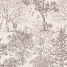 Woodland Wallpaper Peel and Stick- Vintage Beige Forest 17.3" X 78.74", Cream